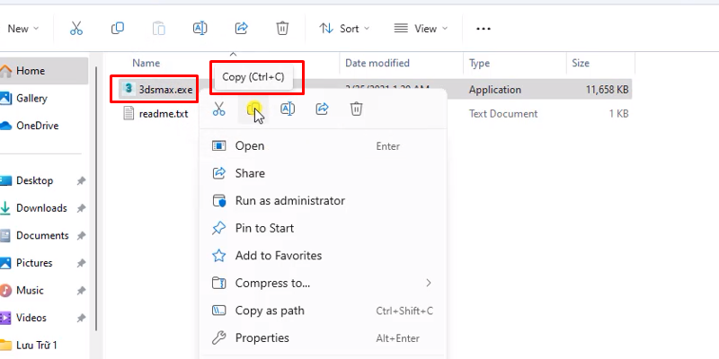 Copy file như hình