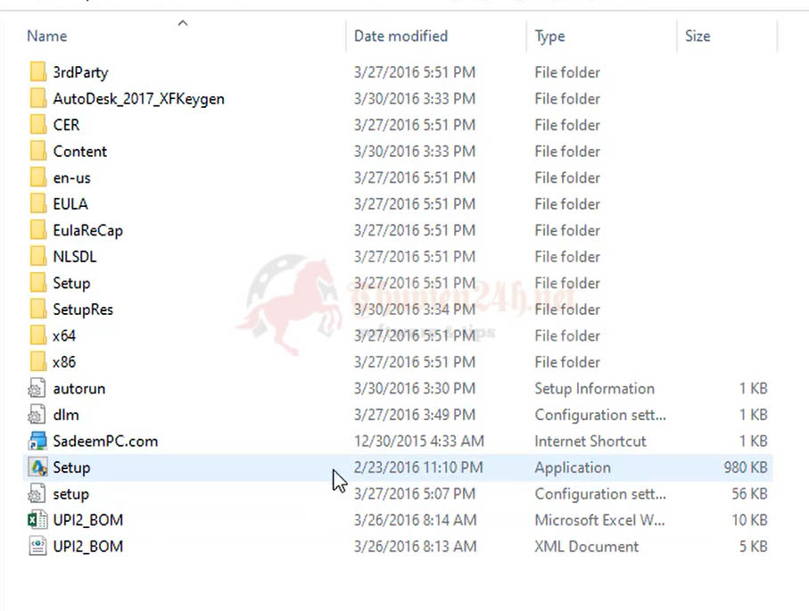 Chọn File Setup cài đặt 3ds Max 2017