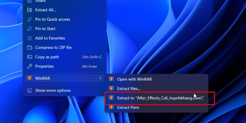 After Effects CS6 Hướng Dẫn Cài Đặt Chi Tiết 10 iải nén phần mềm After Effects cs6