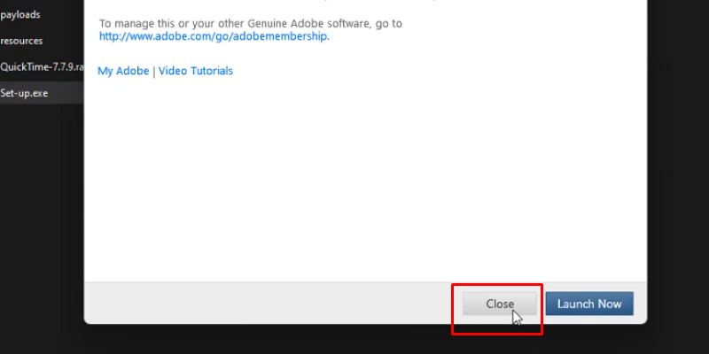 After Effects CS6 Hướng Dẫn Cài Đặt Chi Tiết 16 bấm Close