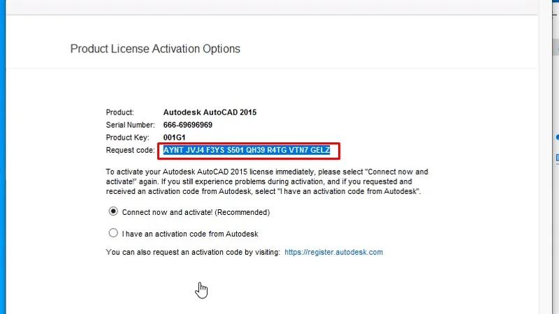Autocad 2015 Xem video sẽ thành công 25 Copy Request code như hình