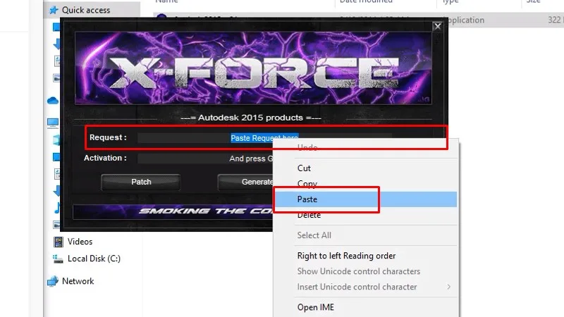 Autocad 2015 Xem video sẽ thành công 26 Paste vào Ô Request như hình