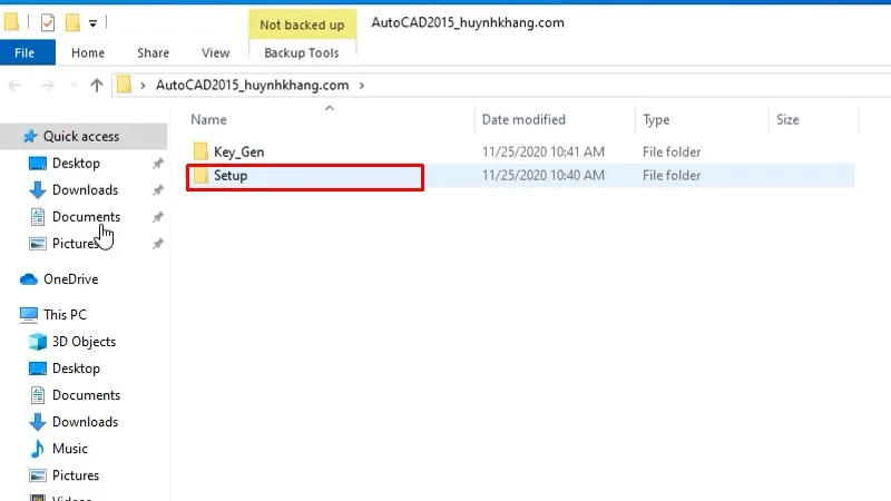 Autocad 2015 Xem video sẽ thành công 11 Vào thư mục Setup