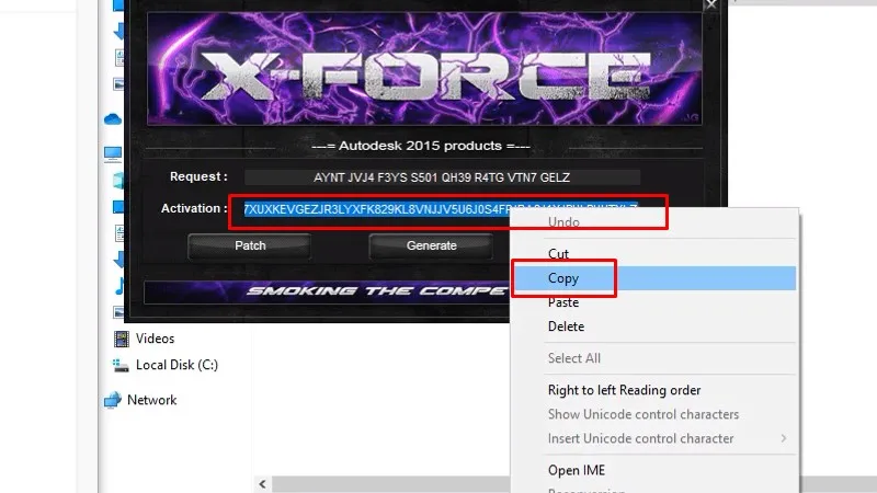 Autocad 2015 Xem video sẽ thành công 30 Copy Activation như hình
