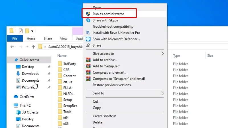 Autocad 2015 Xem video sẽ thành công 12 Chuột phải file Setup và chọn Run as admin