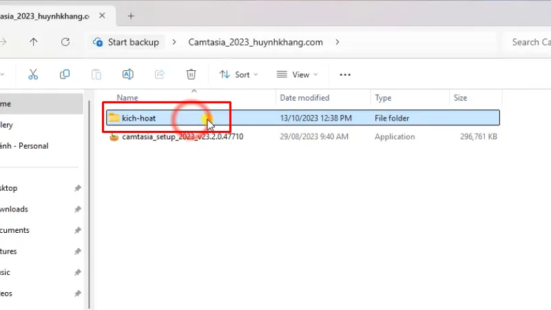 Camtasia 2023: Cách cài đặt miễn phí 19 Vào thư mục kich-hoat