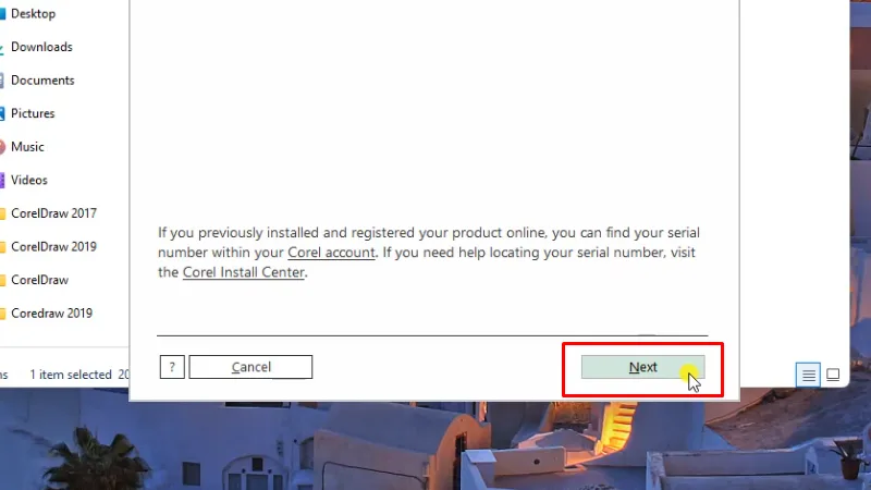 CorelDRAW 2021: Hướng dẫn chi tiết cài Full 12 Bấm Next