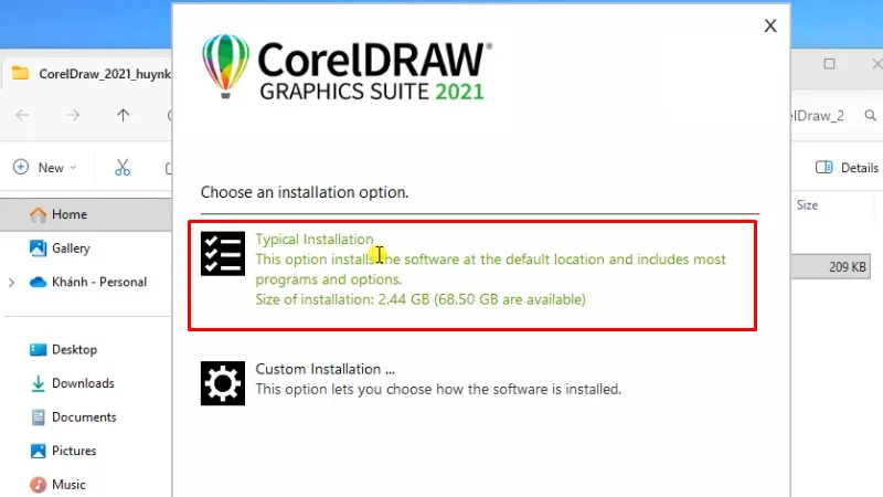 CorelDRAW 2021: Hướng dẫn chi tiết cài Full 13 Bấm như hình