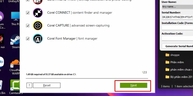 Cài Đặt CorelDRAW 2018 - Hướng Dẫn Đầy Đủ 19 bấm next