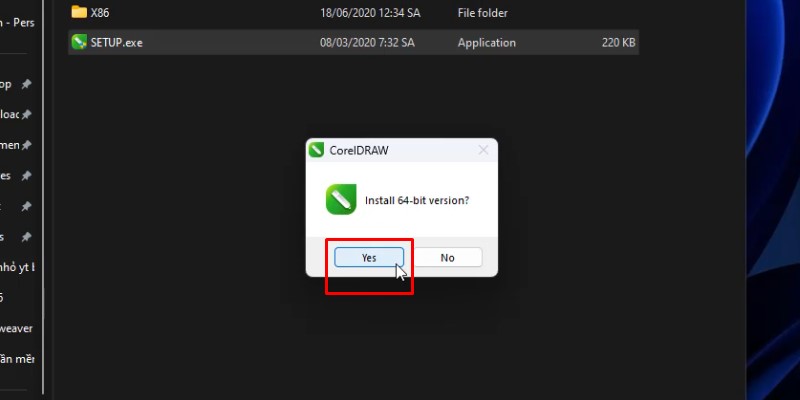 CorelDraw 2020: Download, Cài đặt & Hướng dẫn 12 Bấm chọn YES
