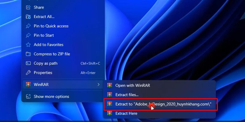 giải nén phần mềm Adobe InDesign 2020