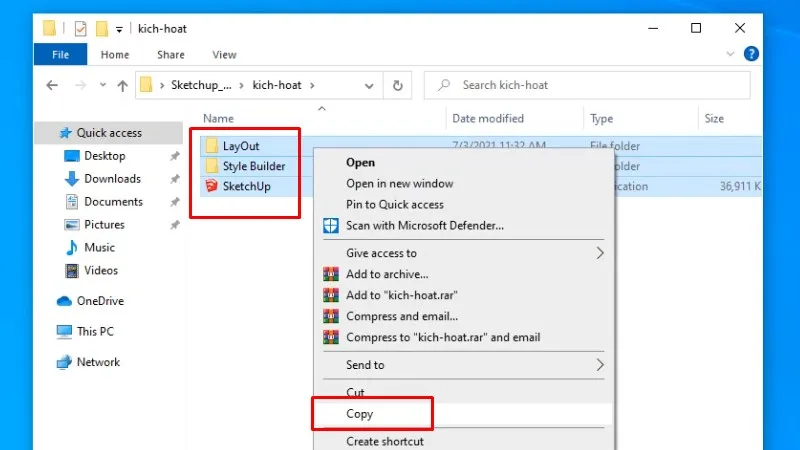 Sketchup 2020: Chỉ Bạn Cài Đặt Chi Tiết 16 Copy như hình
