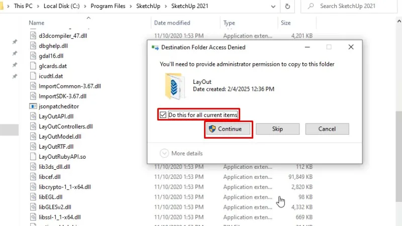 Sketchup 2021 Cài Đặt Chỉ 3 Phút 20 Continue hoàn thành cài đặt và kích hoạt