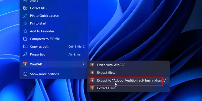 Adobe Audition CS6 Hướng Dẫn Cài Đặt Chi Tiết 11 giải nén phần mềm như hình