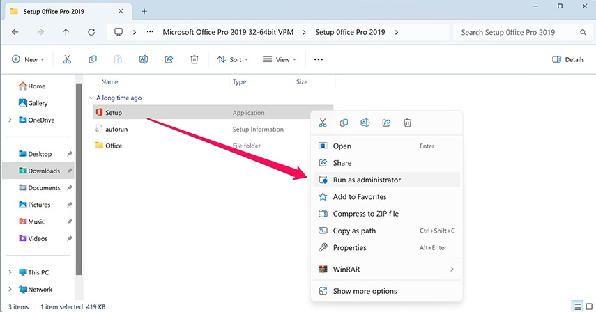 Chọn vào mục Run As Administrator